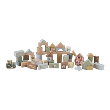 Little Dutch 7145 FSC Holz Bauklötze 50 Stück in Box grün - Little Farm im Sale